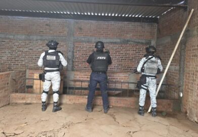 Fuerzas estatales y federales aseguran 55 mil litros de combustible y arsenal en territorio de «El Marro».