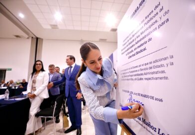 Libia Dennise presentará iniciativa para garantizar la libertad sindical en Guanajuato.