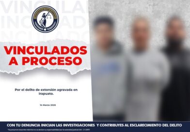 Juez vincula a proceso a tres presuntos extorsionadores de comerciantes en Irapuato.