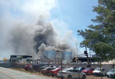 Fuerte incendio cerca de Refinería de PEMEX en Salamanca, provoca temor y alerta.