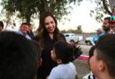 Melanie Murillo entrega apoyos deportivos en comunidad de San Diego el Grande, en Silao.