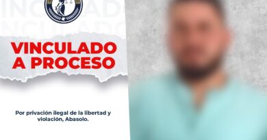 Vinculan a proceso a hombre que privó la de libertad y violó a su pareja sentimental en Abasolo.