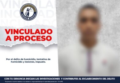 Vinculan a proceso penal a sujeto que agredió a dos hombres a balazos asesinando a uno de ellos, en Irapuato.