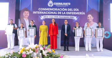 Reconoce gobernadora labor y vocación de las y los profesionales de la enfermería en Guanajuato.