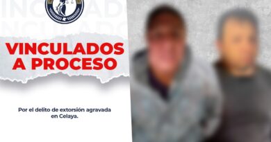 Detienen a dos sujetos que extorsionaban a comerciantes en Celaya.