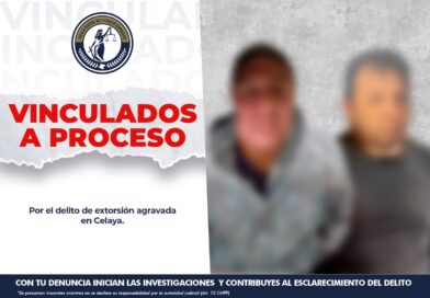 Detienen a dos sujetos que extorsionaban a comerciantes en Celaya.