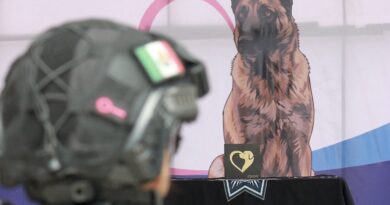 Rinden homenaje a Coyote, ejemplar canino que destacó como miembro de la policía de Silao.
