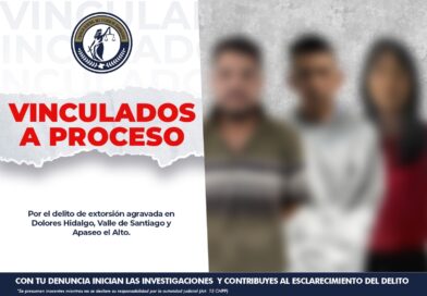 Capturan a tres presuntos extorsionadores que operaban amenazando a comerciantes en varios municipios de Guanajuato.