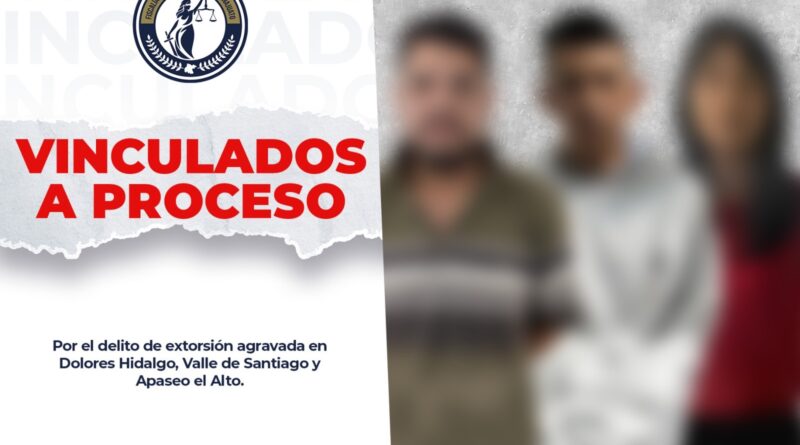 Capturan a tres presuntos extorsionadores que operaban amenazando a comerciantes en varios municipios de Guanajuato.