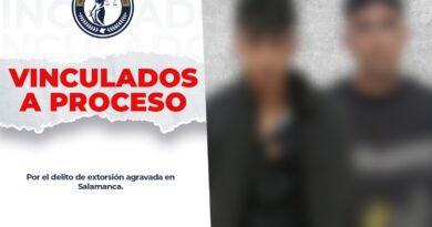 Capturan a dos sujetos que intentaron extorsionar a un comerciante en Salamanca.