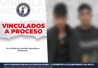Capturan a dos sujetos que intentaron extorsionar a un comerciante en Salamanca.