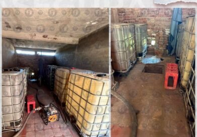 Fiscalía de Guanajuato asegura 8 mil 200 litros de combustible en cateo realizado en Romita.