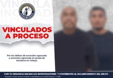 Dos presuntos extorsionadores son vinculados a proceso en Celaya. Las denuncias permitieron identificarlos.