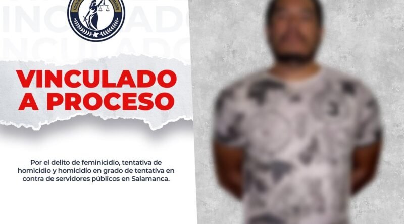 Fiscalía logra vincular a proceso a sujeto por asesinar a familiar y atentar contra una policía en Salamanca.