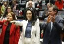 Cristina Rodríguez Vallejo rinde protesta como senadora del PAN.