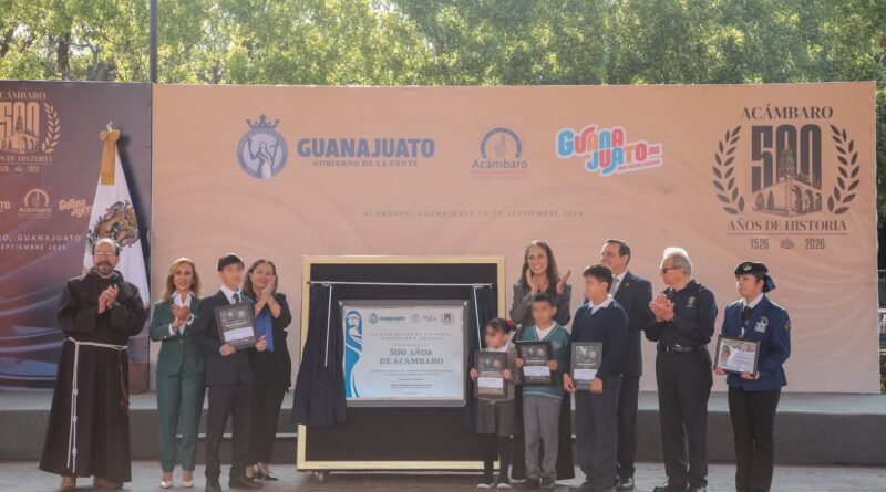 Gobernadora de Guanajuato asiste a conmemoración de los 500 años de la fundación de Acámbaro.