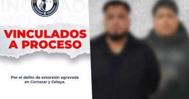 Fiscalía captura a dos sujetos quienes habrían extorsionado a habitante sde Celaya y Cortazar.