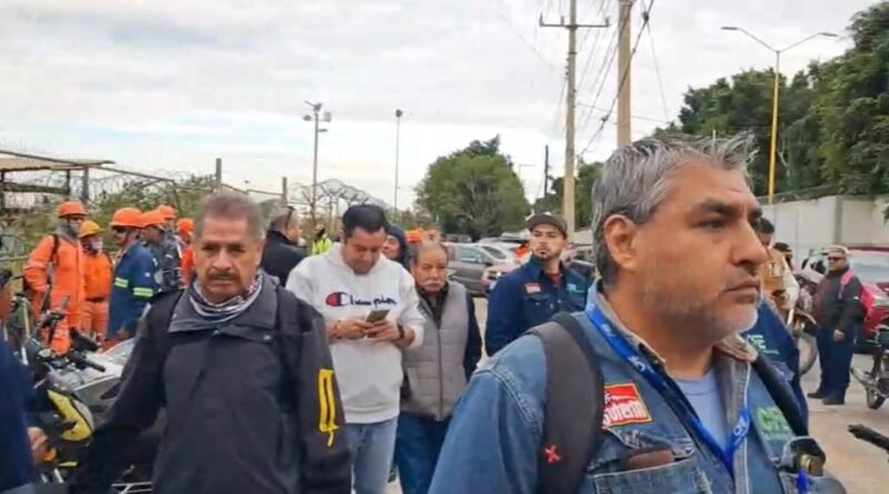 Trabajadores de la Termoeléctrica en Salamanca se manifiestan por reubicación a otros centros de trabajo.